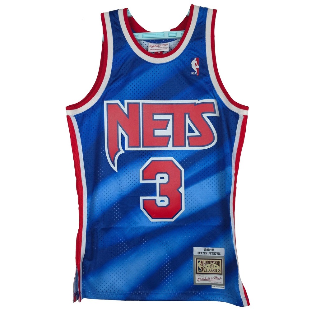 Drazen Petrovic New Jersey Nets Mitchell & Ness Small Jersey 1990-91 Blue NWT